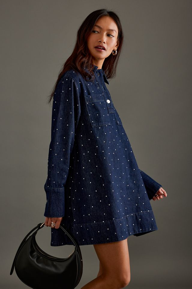 ALIGNE Grace Diamante Denim Dress #2