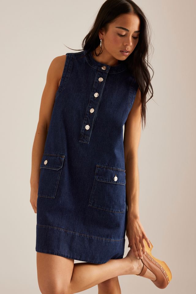 Robe mini en denim Luella ALIGNE #4