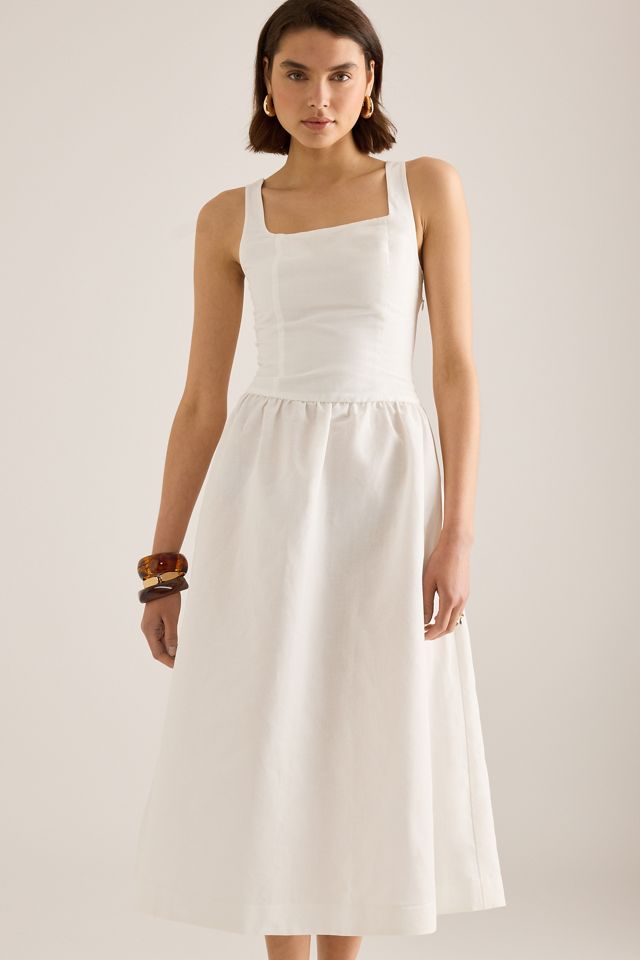Robe mi-longue en lin sans manches ALIGNE Rosia #2