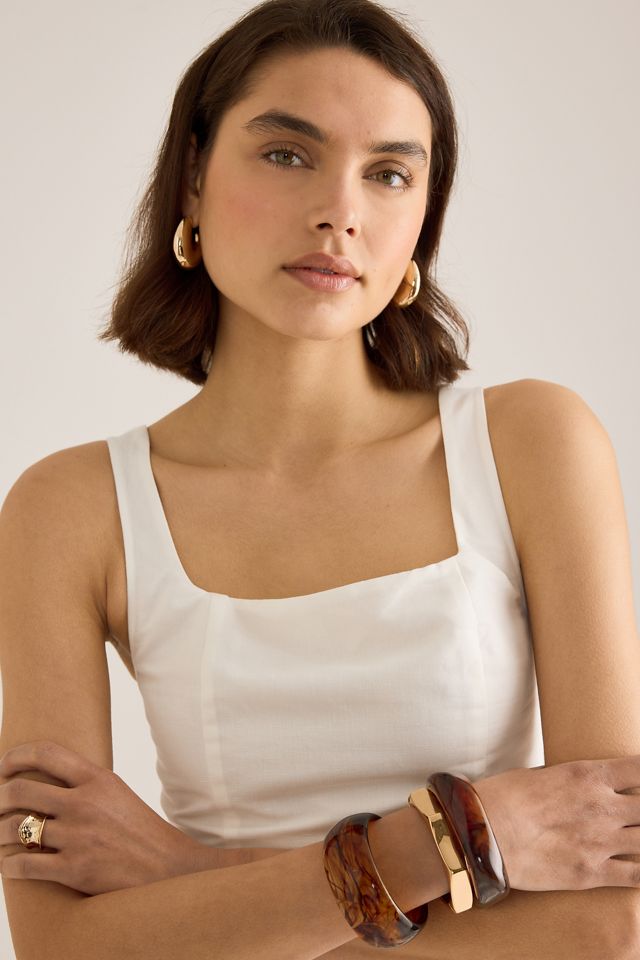Robe mi-longue en lin sans manches ALIGNE Rosia #3