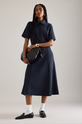 Luka Robe Chemise Midi Ponte Manches Courtes en taille: Uk 6 chez Anthropologie - ALIGNE - Modalova