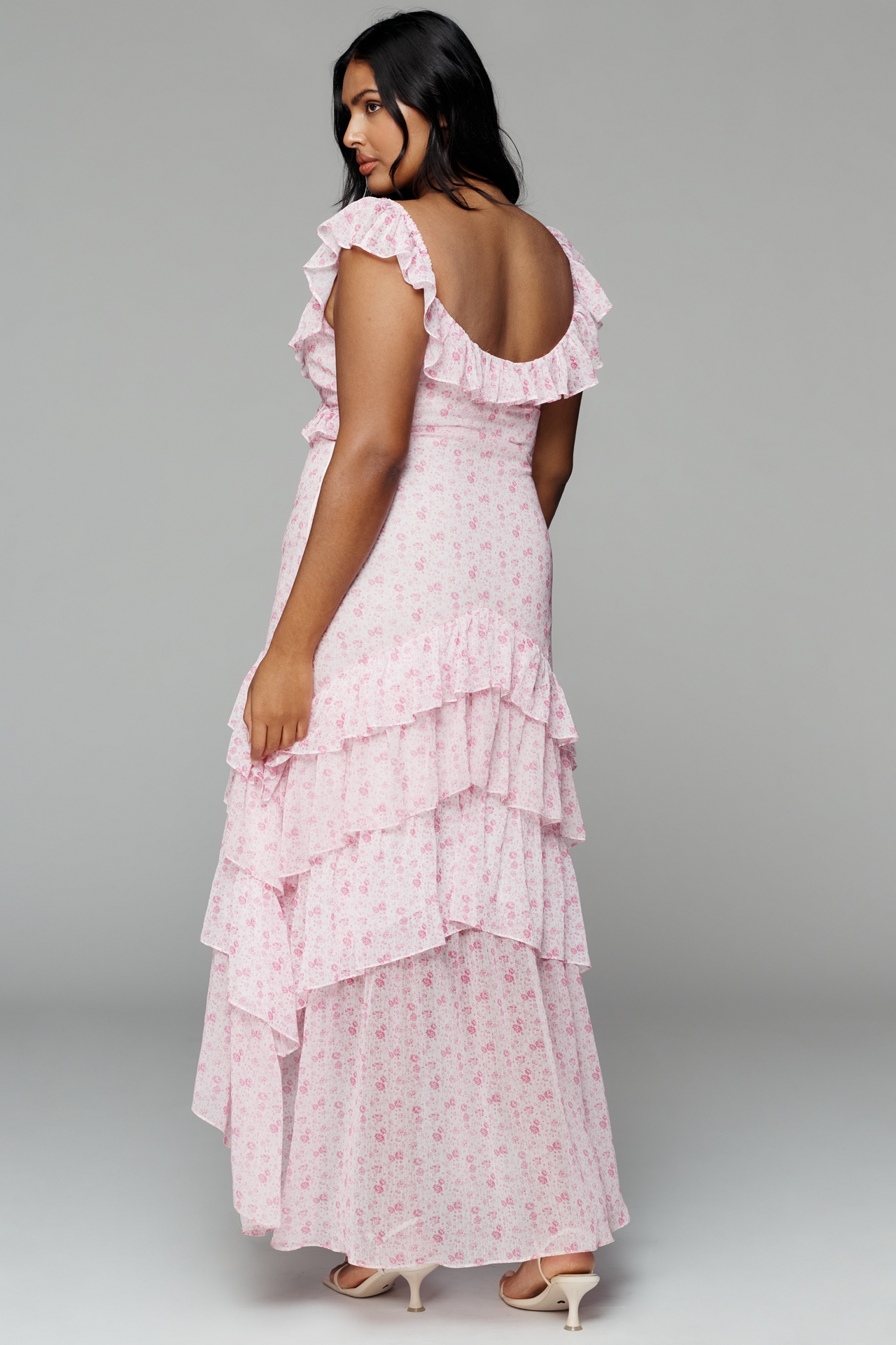 Amy Jane London Bellara Plus Tiered Ruffle Midi Dress