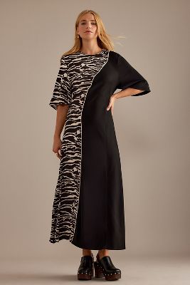 Shop Baum Und Pferdgarten Anabel Zebra Maxi Dress In Multicolor