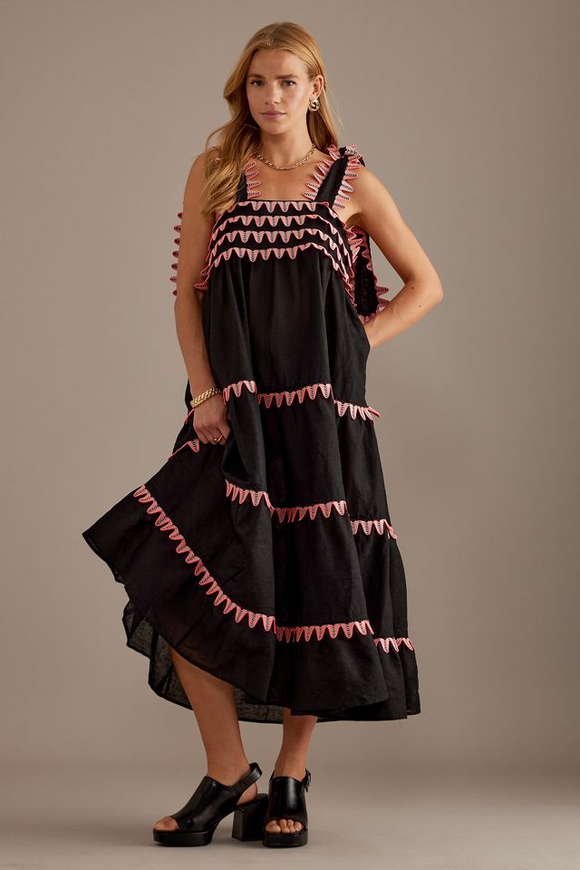 Celia B Kelly Sleeveless Linen Midi Dress  #3