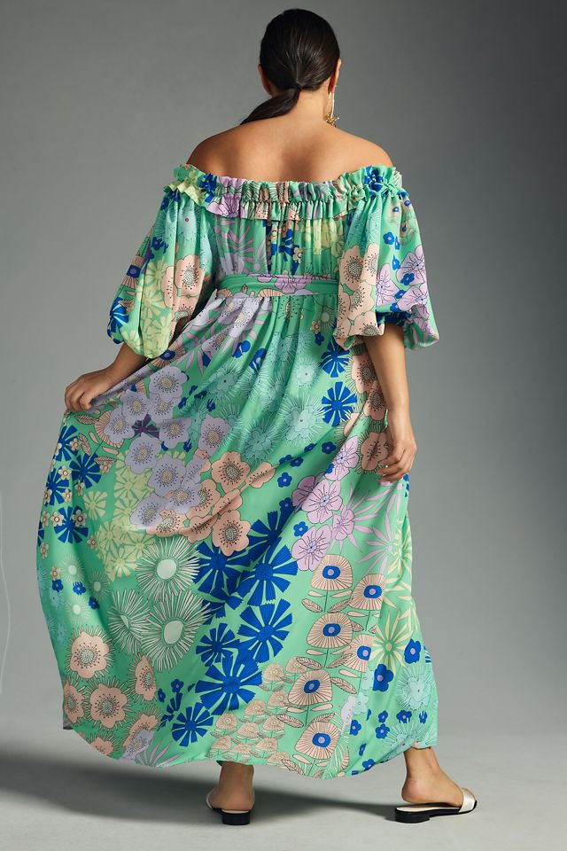 Oopscool Off-The-Shoulder Printed Dress #2