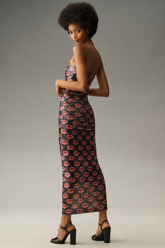 Le Superbe Kiss Kiss Strapless Midi Slip Dress #1