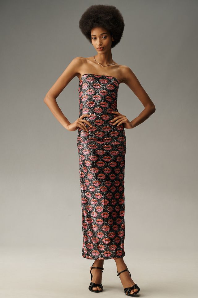 Le Superbe Kiss Kiss Strapless Midi Slip Dress #3