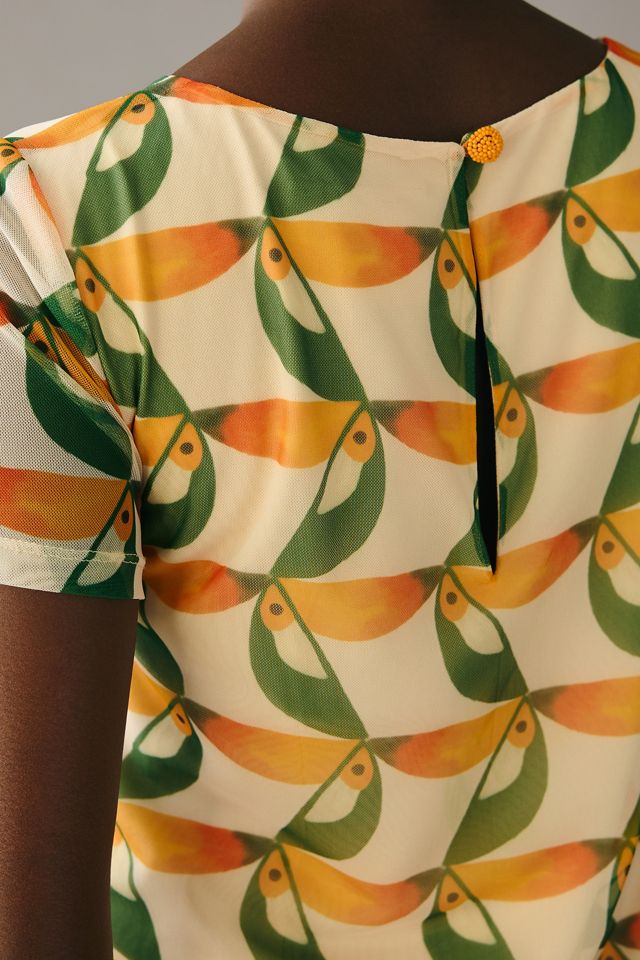 Farm Rio Printed Mesh Dress | Anthropologie
