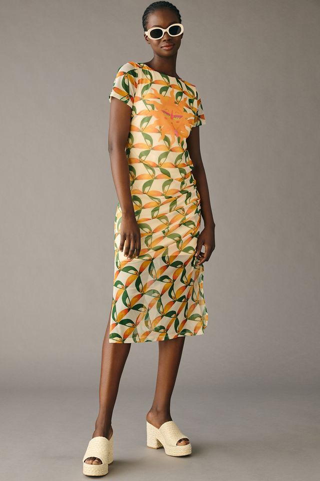 Farm Rio Printed Mesh Dress | Anthropologie