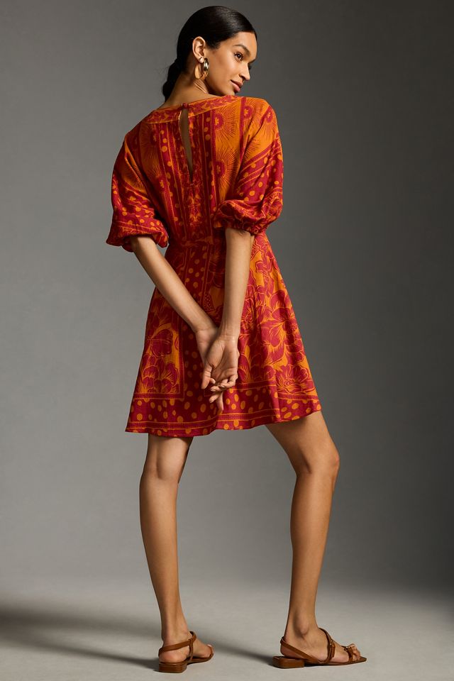 Farm Rio x Anthropologie Printed V-Neck Tunic Dress | Anthropologie