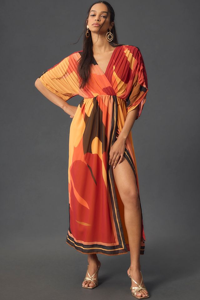 Farm Rio Short-Sleeve Wrap-Front Maxi Dress #1