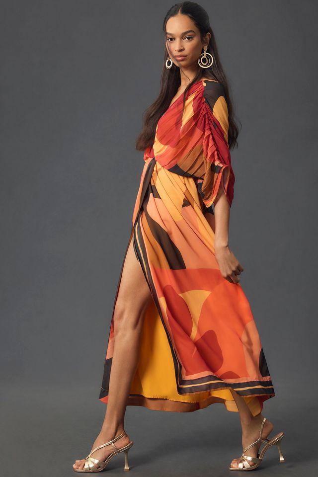 Farm Rio Short-Sleeve Wrap-Front Maxi Dress #3