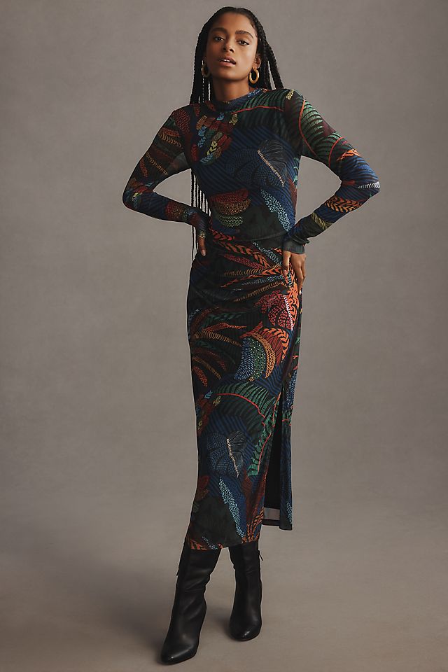 mock neck dress long sleeve Black PLUS long sleeves and a mock neck provide full coverage The Somerset Long-Sleeve Mock-Neck Chiffon
