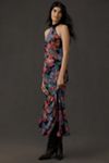 farm rio sleeveless halter bow floral midi dress Farm Rio 3D Flower Sleeveless Cutout Halter Midi Dress