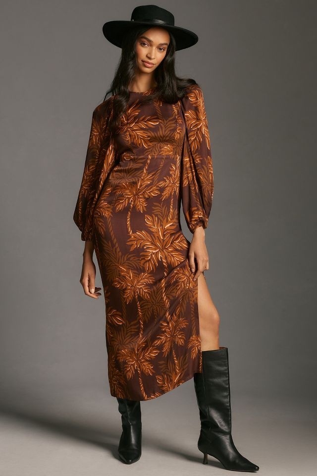 Anthropologie snake shop print dress