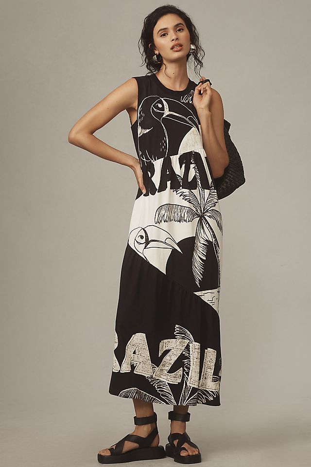 farm rio t shirt dress Caipirinha Midi - Multi It is a mini length. Multicolor Atlantic Rainforest T-shirt Midi