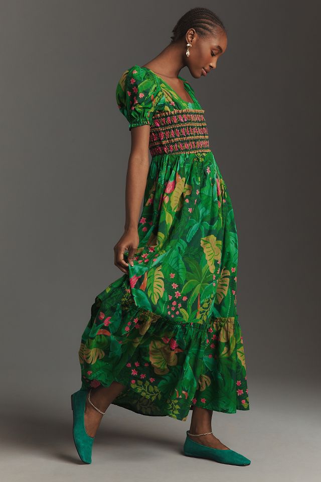 Anthropologie hot sale green dress