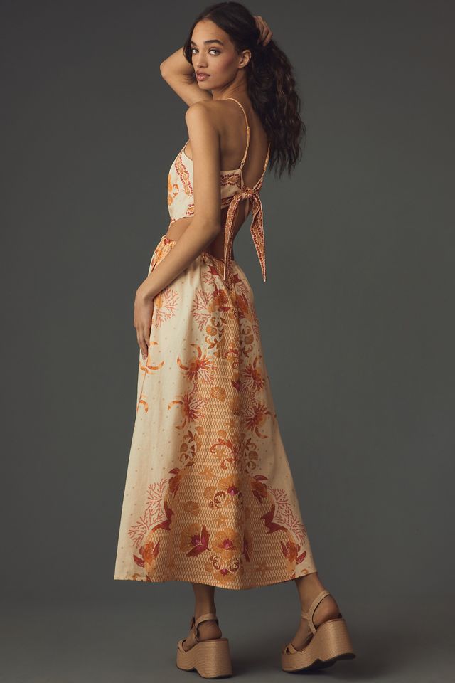 Farm Rio x Anthropologie Printed Halter Maxi Dress #1