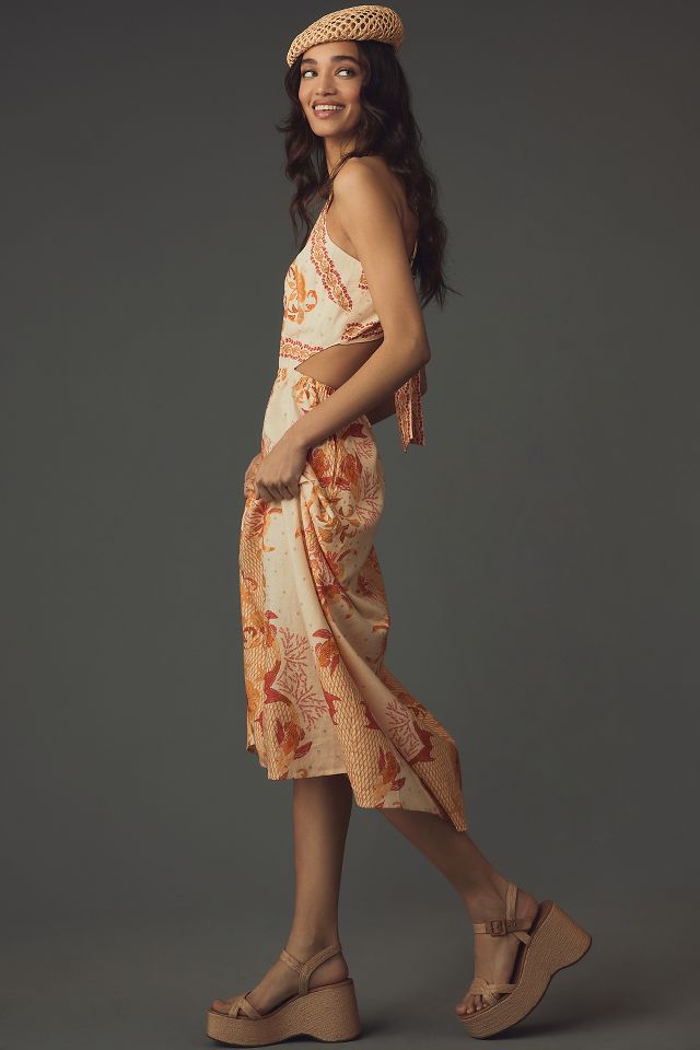 Farm Rio x Anthropologie Printed Halter Maxi Dress