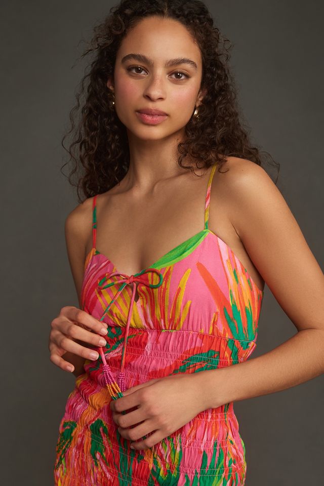 Farm Rio x Anthropologie Ruched Tie-Front Dress #2