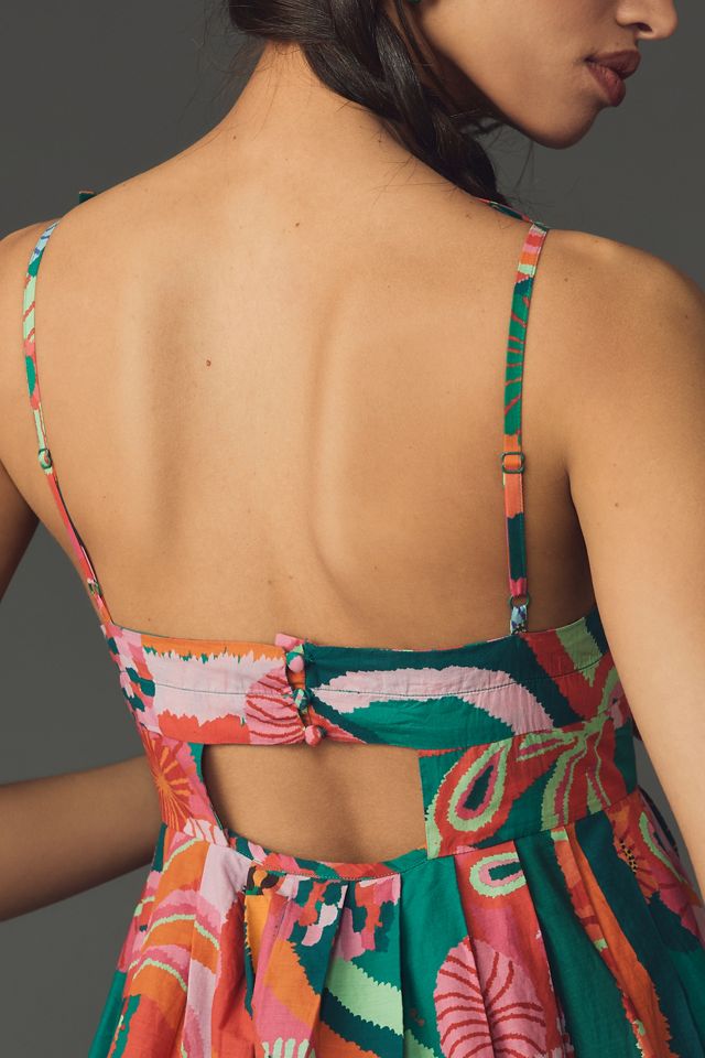 Farm Rio x Anthropologie Pleated Palm Midi Dress #3