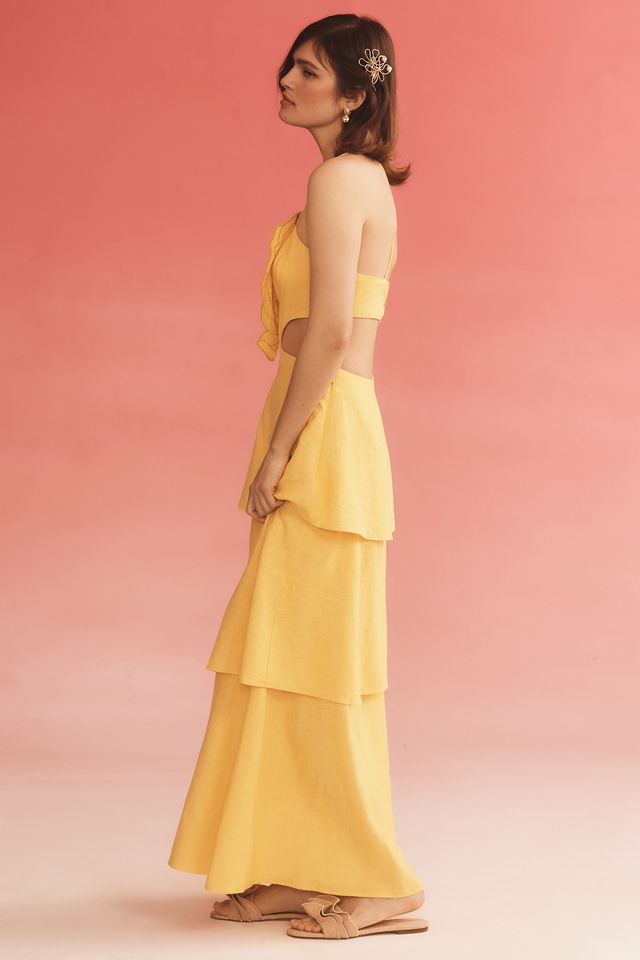 Farm Rio 3D Floral Tiered Midi Dress #1