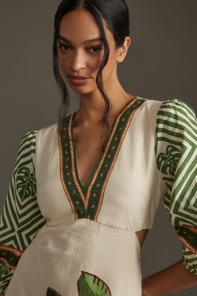Farm Rio x Anthropologie Palm V-Neck Midi Dress #2