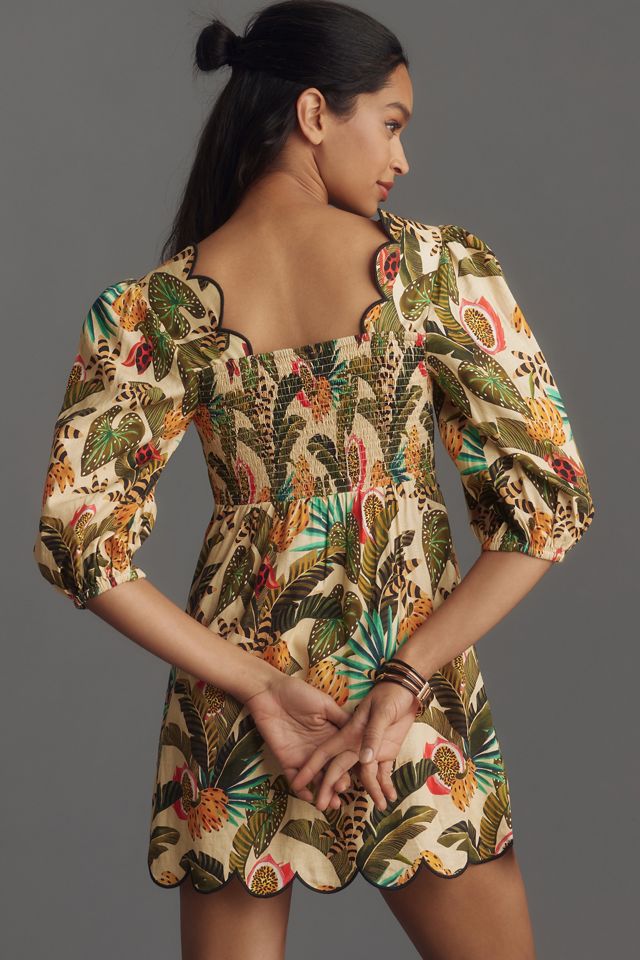 Farm Rio x Anthropologie Square-Neck Scallop-Trim Blouse #1