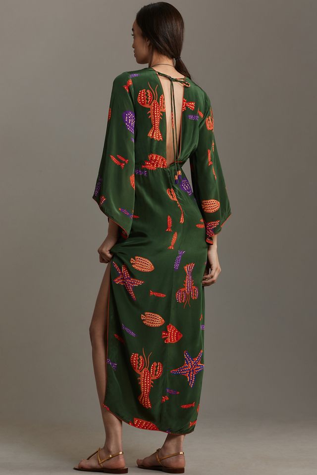 Farm Rio x Anthropologie V-Neck Side-Slit Maxi Dress #1