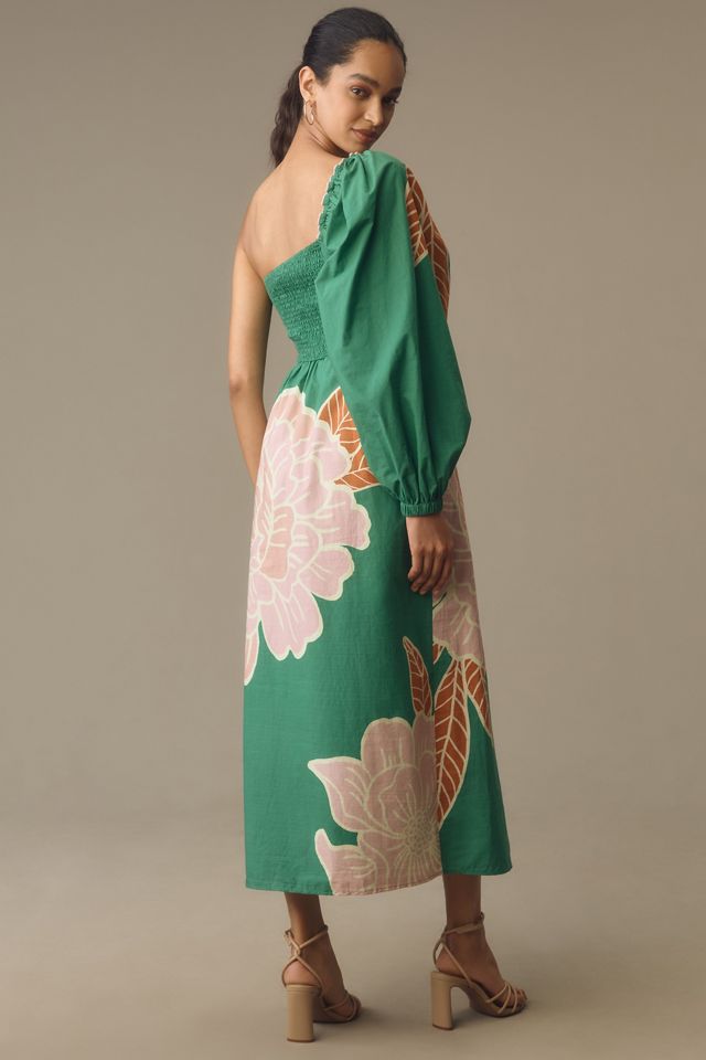 Farm Rio Ein-Schulter Bedrucktes Midi Kleid #1