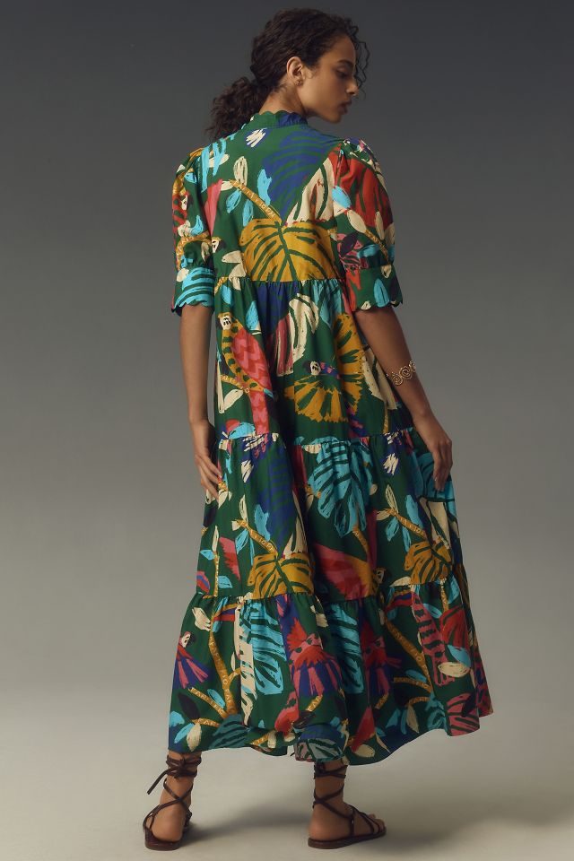 Farm Rio x Anthropologie Printed Maxi Shirt Dress | Anthropologie