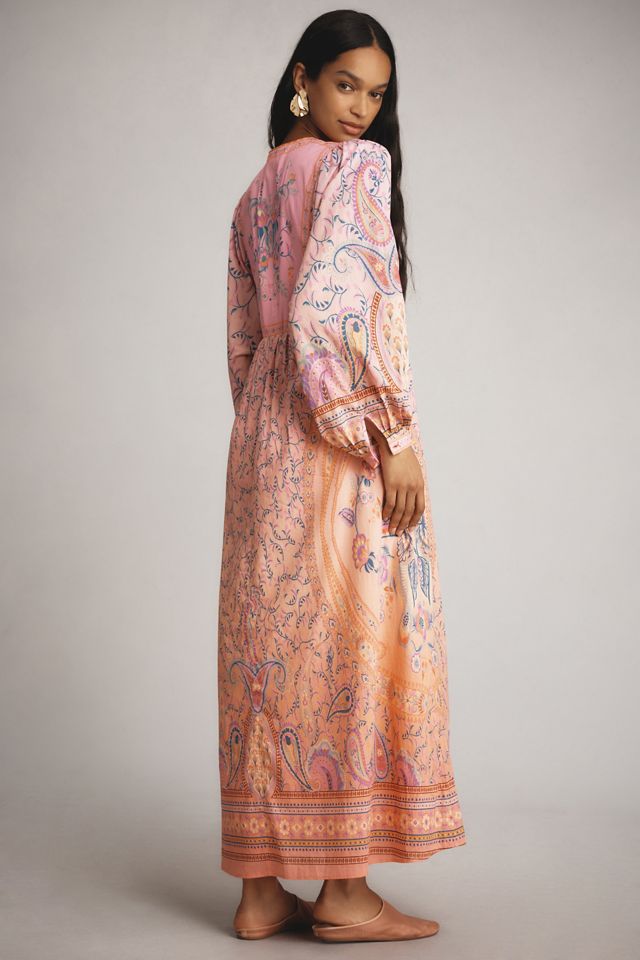 Farm Rio x Anthropologie Long-Sleeve Printed Maxi Dress #3