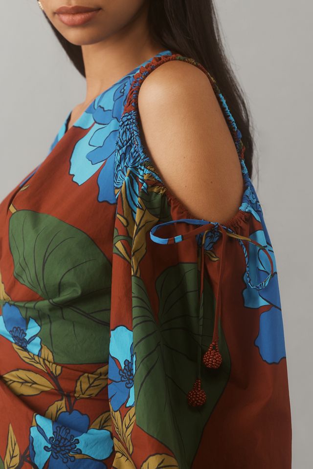 Robe midi à manches longues et col en V Farm Rio #2