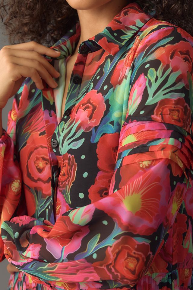 floral maxi.dress Celine Floral Tie Strap Bustier Maxi Dress