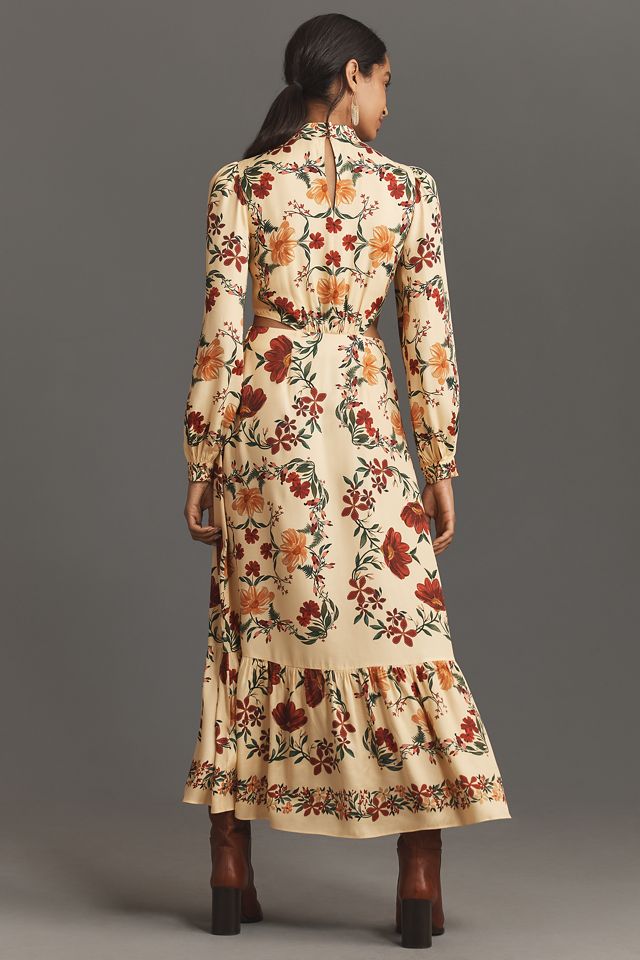 Farm Rio x Anthropologie Long-Sleeve Cutout Maxi Dress #2