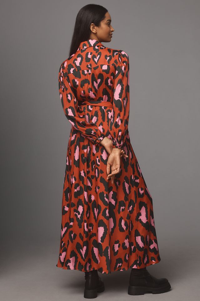 Farm Rio x Anthropologie Long-Sleeve Collared Midi Shirt Dress #1
