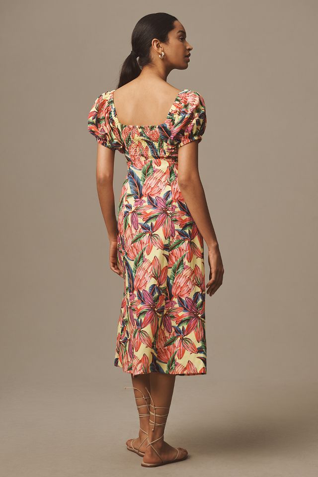 Love the label josepha hot dress - floral puff sleeve - Anthropologie - women’s XS