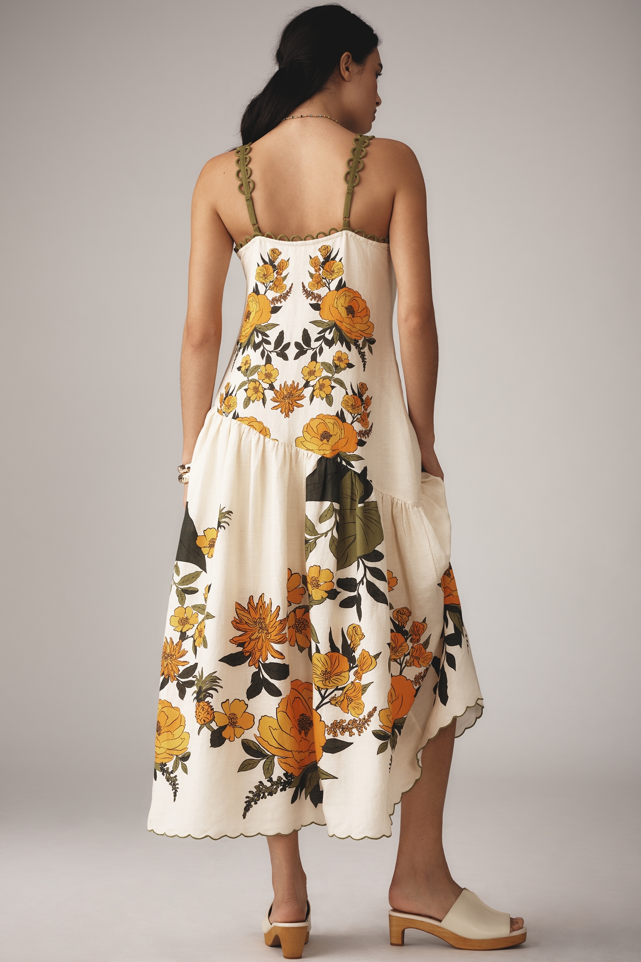 Farm Rio x Anthropologie Sleeveless V-Neck A-Line Maxi Dress