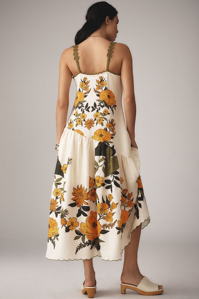 Farm Rio x Anthropologie Sleeveless V-Neck A-Line Maxi Dress #1