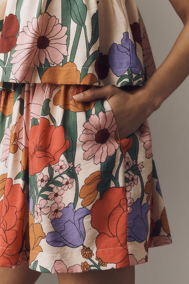 Farm Rio Tiered Floral Mini Dress #1