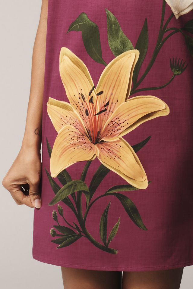 Farm Rio x Anthropologie Strapless 3D Floral Mini Dress #4