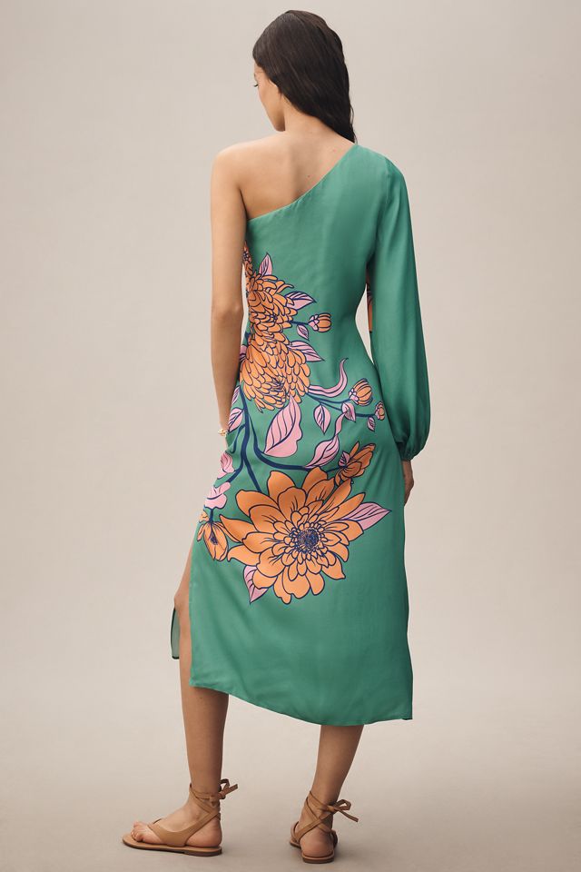 Farm Rio x Anthropologie One-Shoulder Printed Midi Dress  #1