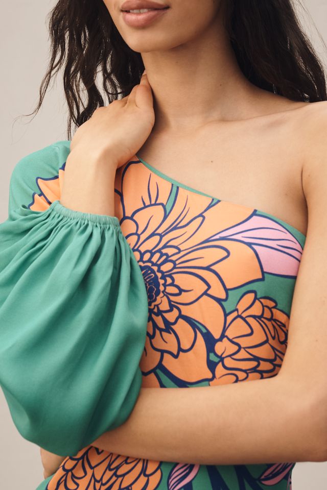 Farm Rio x Anthropologie One-Shoulder Printed Midi Dress  #2