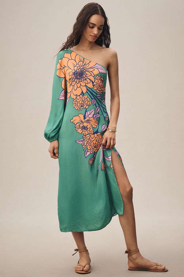 Farm Rio x Anthropologie One-Shoulder Printed Midi Dress  #3