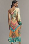 Farm Rio x Anthropologie One-Shoulder Printed Midi Dress