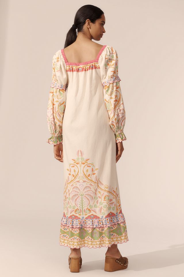 Farm Rio x Anthropologie Printed Linen Blend Dress #2