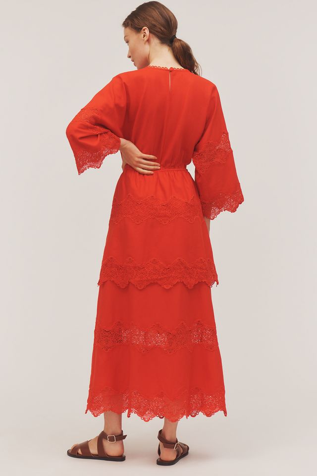 Farm Rio x Anthropologie V-Neck Tie-Front Midi Dress #1