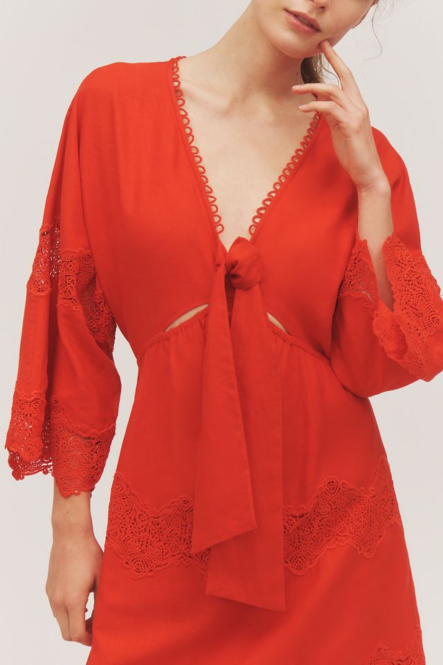 Farm Rio x Anthropologie V-Neck Tie-Front Midi Dress #2