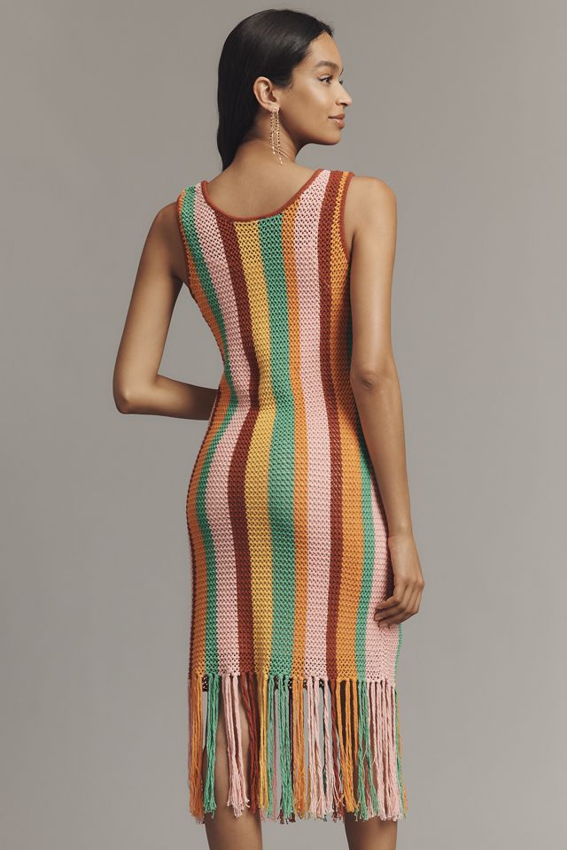 Farm Rio x Anthropologie Sleeveless Stripe Midi Dress