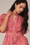 Farm Rio x Anthropologie Short-Sleeve Button-Front Mini Dress